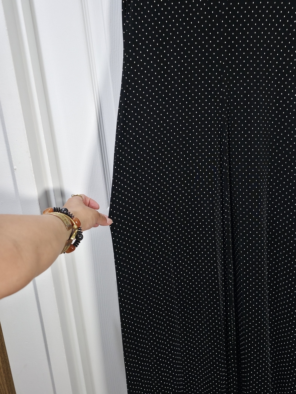 VTG Ronni Nicole 90s Mock Neck Polka Dot Maxi Dress 10 - Picture 8 of 9